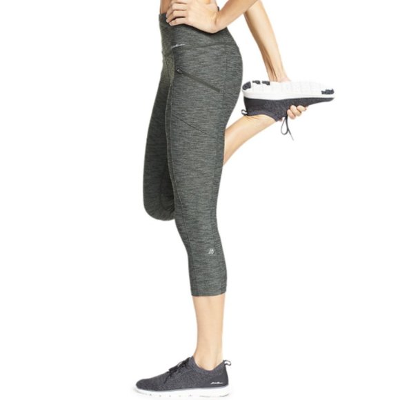 Eddie Bauaer Trail Tight Capris - High Rise Heathered Gray S - Picture 1 of 6